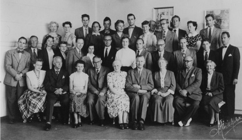 Lærerkollegiet på N.J. Fjordsgades Skole omkring 1985